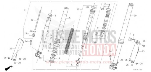 GABEL, VORNE CRF250RS de 2025
